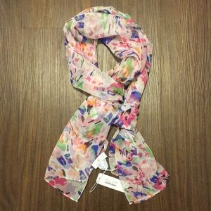 2/$15 NWT Charming Charlie floral chiffon scarf